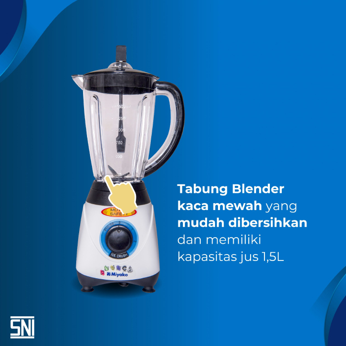Miyako Blender Gelas 1.5 liter 2in1 - BL51GI | BL-51 GI